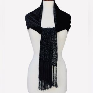 EUC Talbots Silk Blend Velvet Burnout Scarf With Fringe Old
Money Whimsygoth